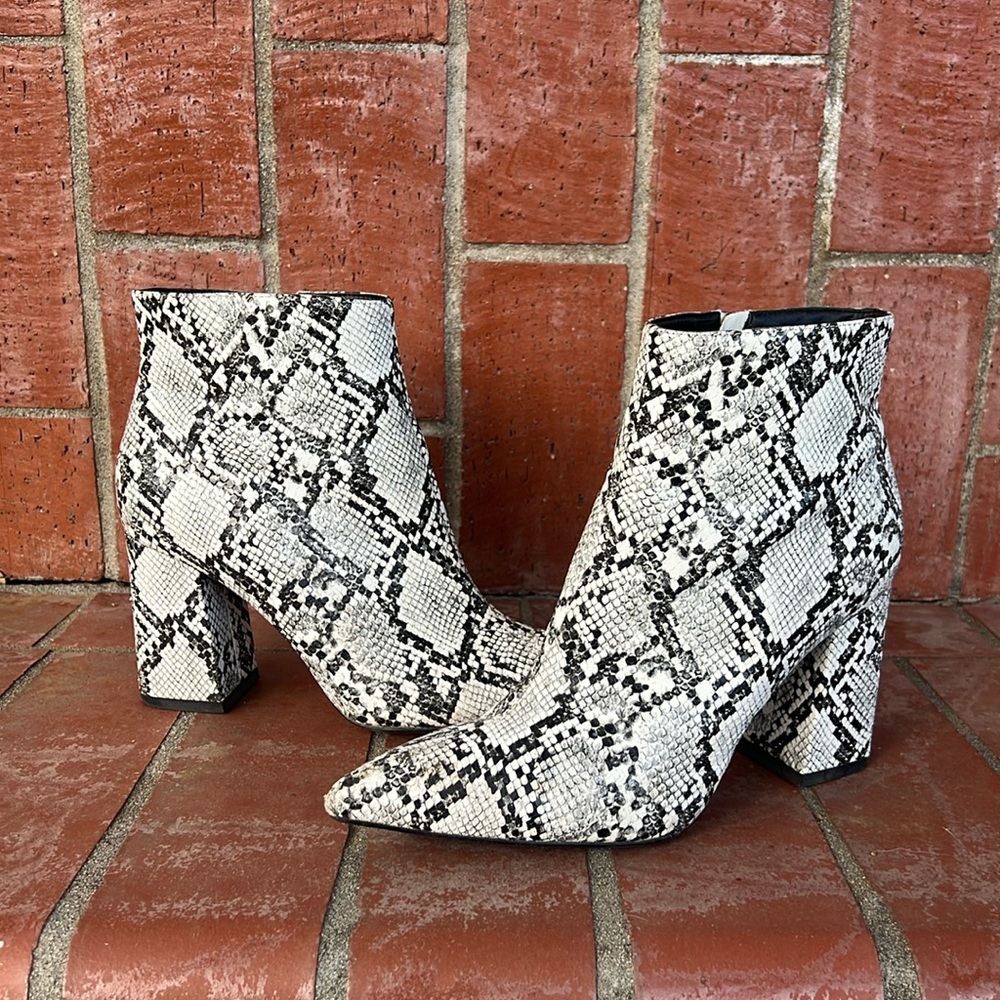 Faux Snakeskin booties